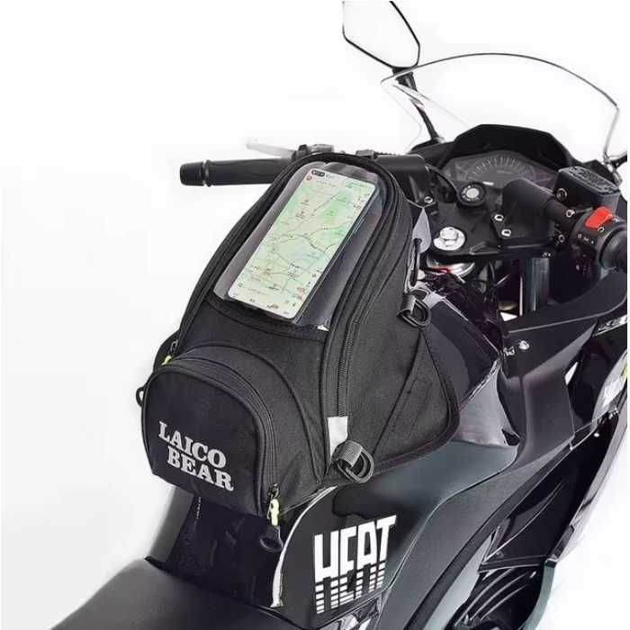 Магнитна мото чанта Automat, Водонепромокаема, Черна