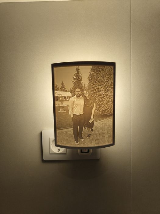 Персонализирана Литофан лампа със снимки