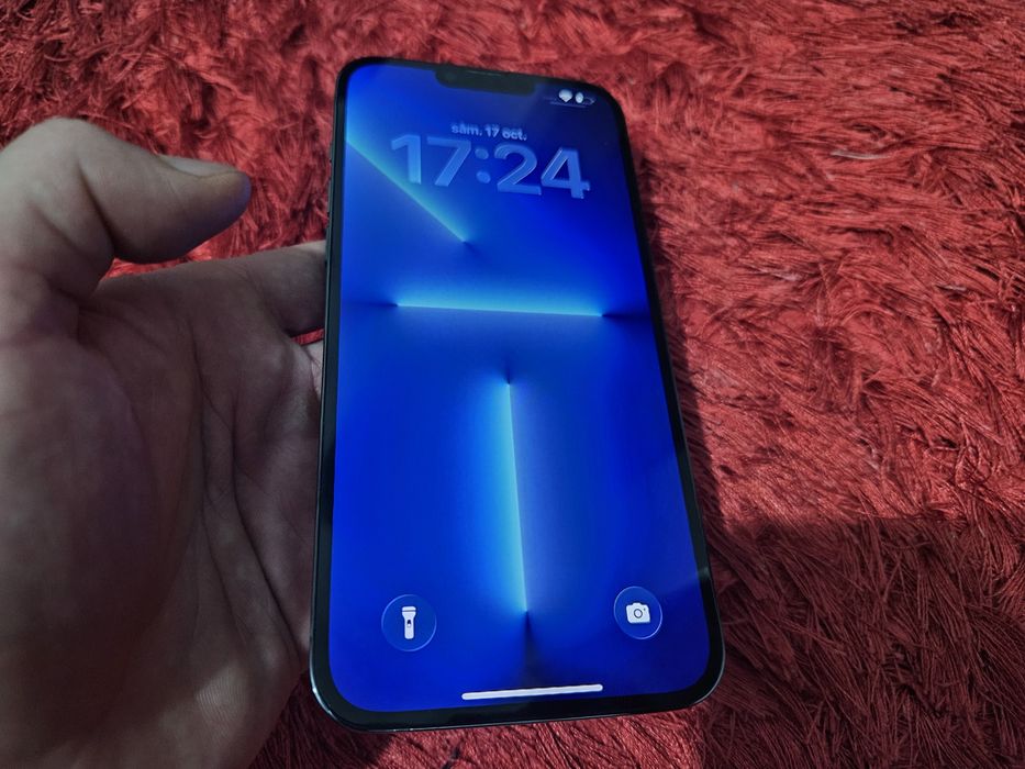 -Iphone 13Pro Max 256Gb 6Ram Blue stare perfecta impecabil Bat: 85% doar telefonul nici o restrictie
