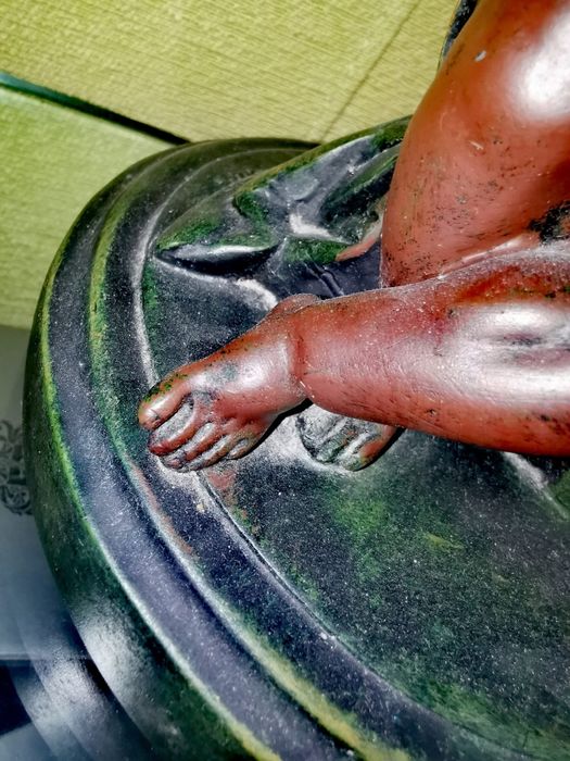 Антикварна Ар Нуво настолна лампа фигура дизайн Муро / copy A Morea