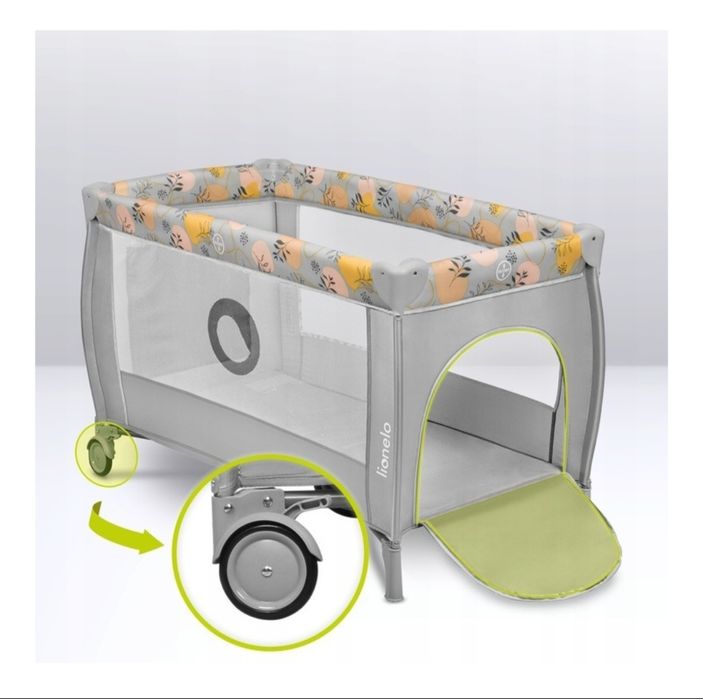 Patut pliant Lionelo și saltea cocos