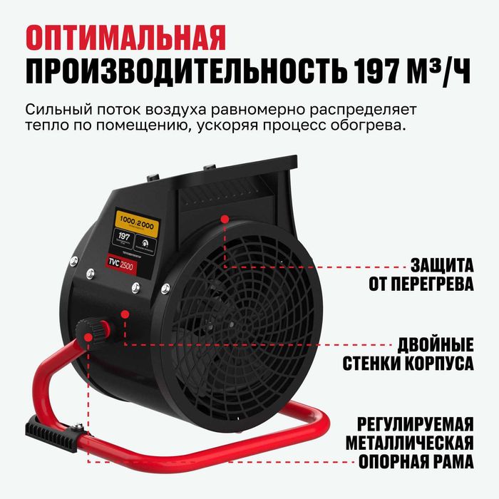 Тепловентилятор, печка отопительное от ALTECO TVC 2500 гарантия год.