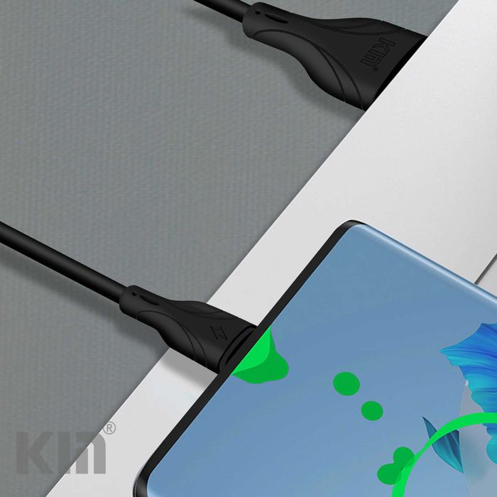 Кабель для зарядки KIN KM01, Micro-USB, 3A, быстрая передача, 1 м