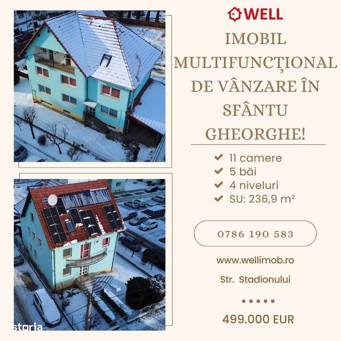 Imobil multifuncțional de vânzare în Sfântu Gheorghe!