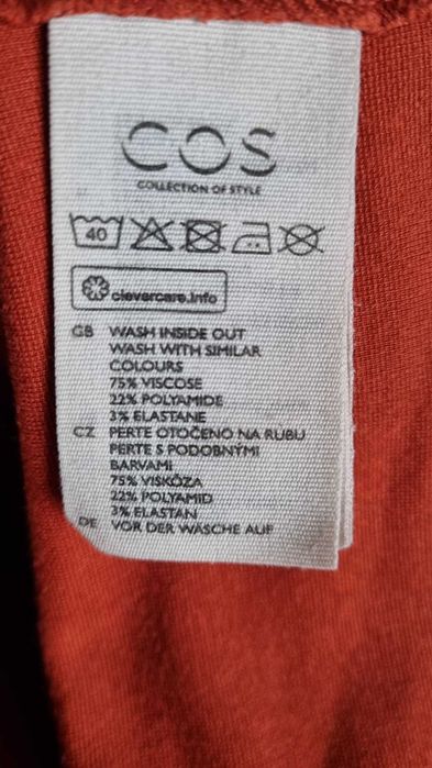 Rochie asimetrica COS, vascoza 75%, marimea L