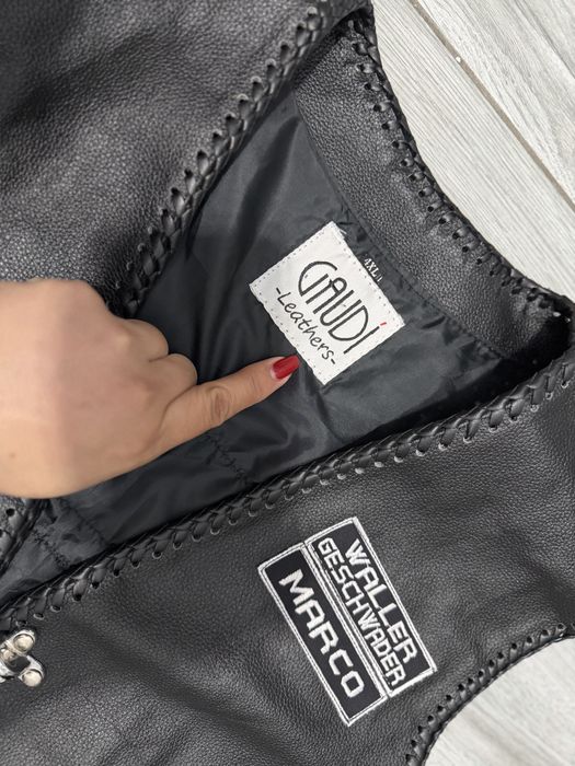 Vestă moto piele gaudi 4XL