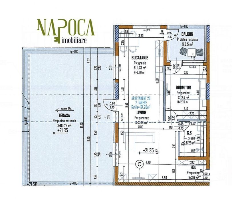 Apartament 2 camere de vanzare in Intre Lacuri, Cluj Napoca — fotografia 1