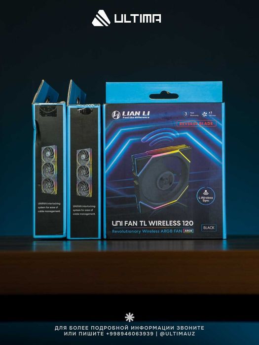 Lian Li UNIFAN TL120 Wireless Black Single Pack REVERSE