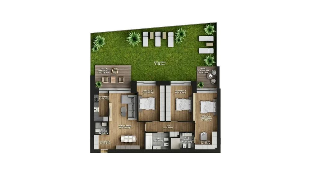 Construit! Erou Iancu- 4 camere cu gradina privata