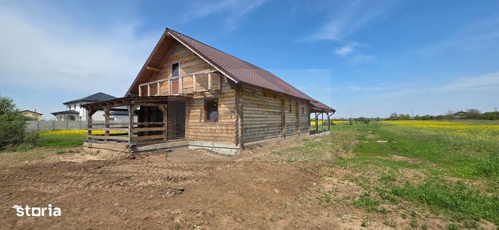 Cabana de vânzare din lemn masiv Mihăilești | 400 mp teren -Potențial