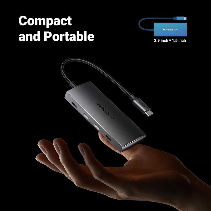 UGREEN хъб 10Gbps USB C към 4 порта USB C 3.2 Gen 2, MacBook, iPad Pro