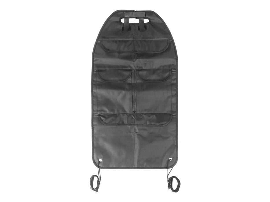 Organizator scaun auto Carpoint pentru spatarul scaunului din fata, cu 4 compartimente, prindere pe tetiera, 80 x 42 cm, negru