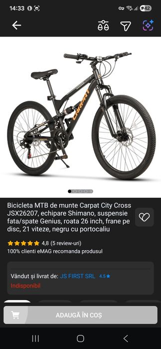 Bicicleta MTB Carpat