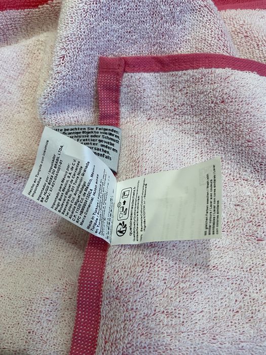 Оригинална HUGO BOSS Розова дамска хавлиена плажна кърпа 180см/93см