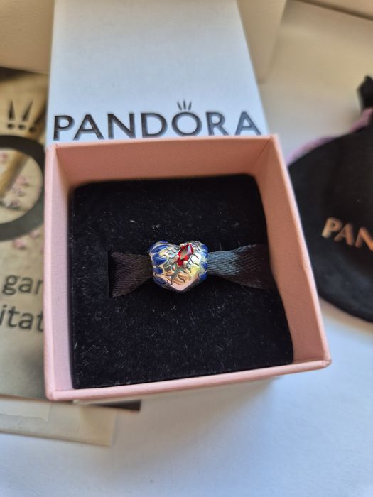 Charm Stranger Things Inima de foc din Argint S925 ALE