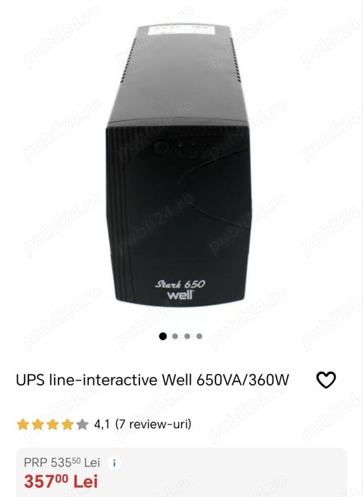 UPS - line - interactive Well 650VA 350W