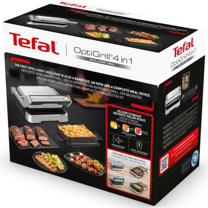 Gratar electric Tefal OptiGrill 4 in 1, GC774D30, 2100W, 9 programe