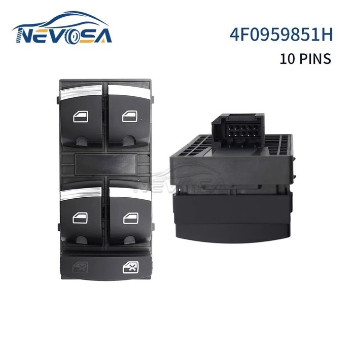 Set panou butoane geamuri chrom Audi A3 A4 A6 Q7