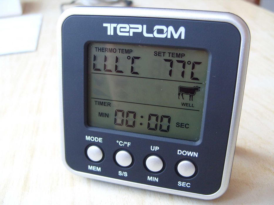 Готварски термометър TM-2381, с таймер и сонда. Българско ръководство