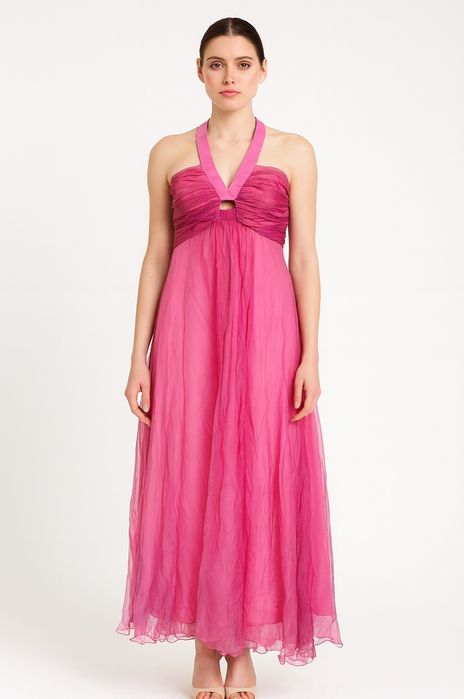 Max Mara дълга копринена рокля – 100% коприна