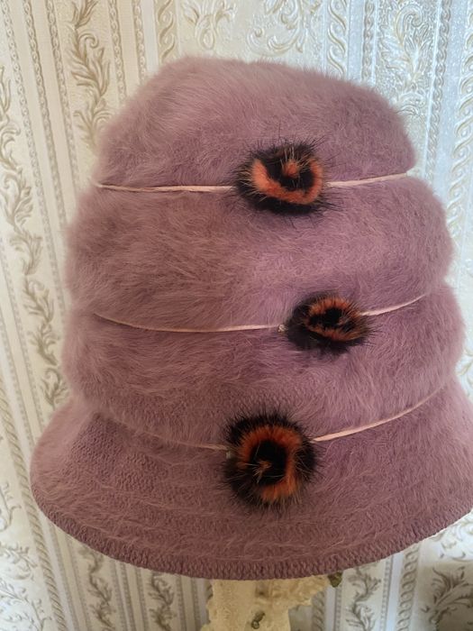 Осенняя шляпа из ангорки