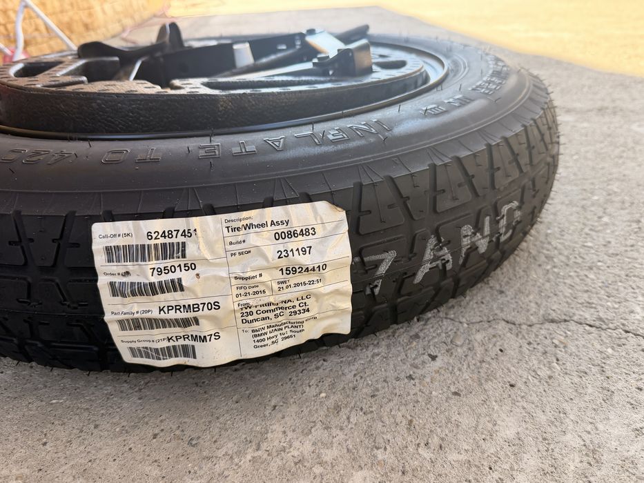 Vand kit / roata rezerva bmw X5 X6 F15 F16 / 155 / 90 / R18