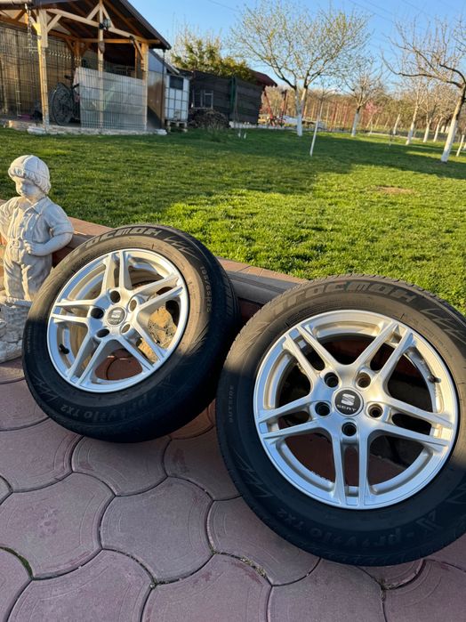 Jante plus cauciucuri 5x112 -195-65-15