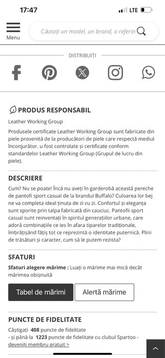 Sneakers Buffalo din piele naturala