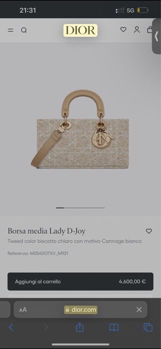 Сумка Dior Lady D оригинал