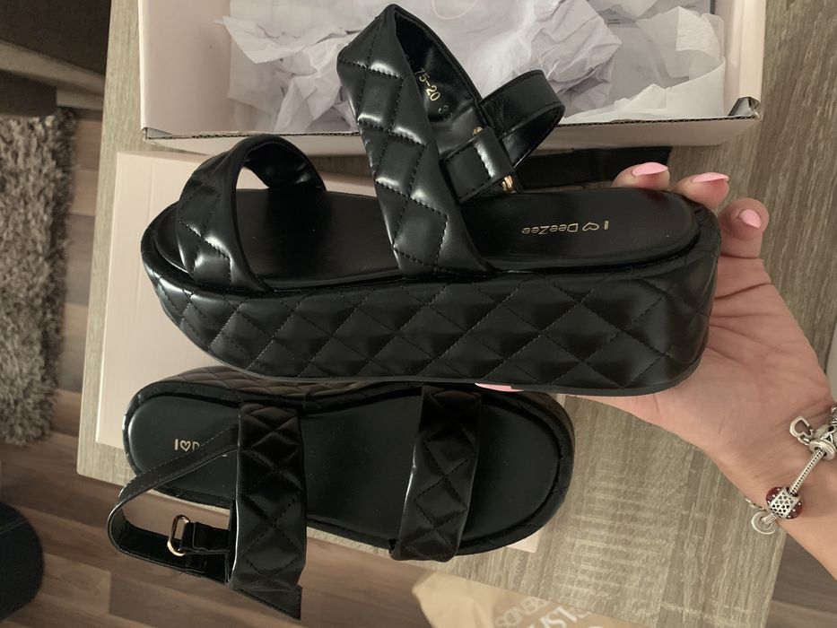 Sandale Negre DeeZee 36