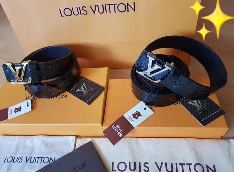 Curea piele naturala, logo metalic auriu/argintiu,cutie,saculet, etich