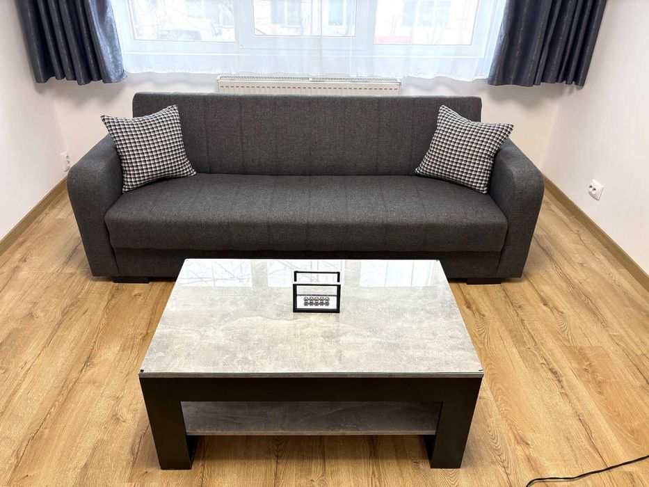 Canapea extensibila 220x78x80 cm, Gri Inchis