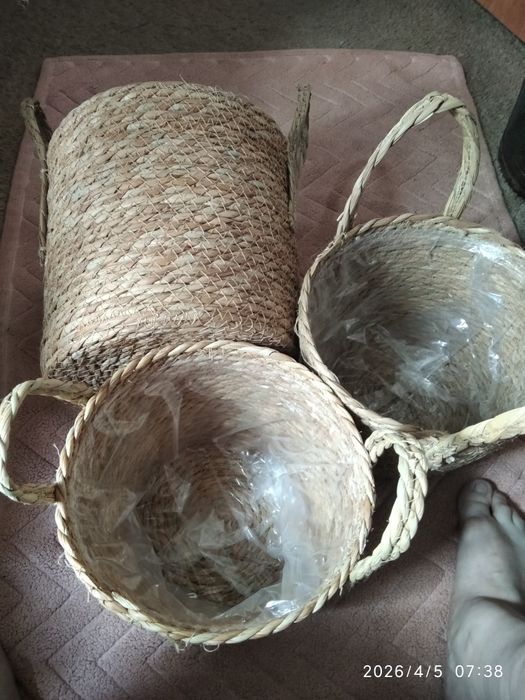 Корзинки плетеные натуральные