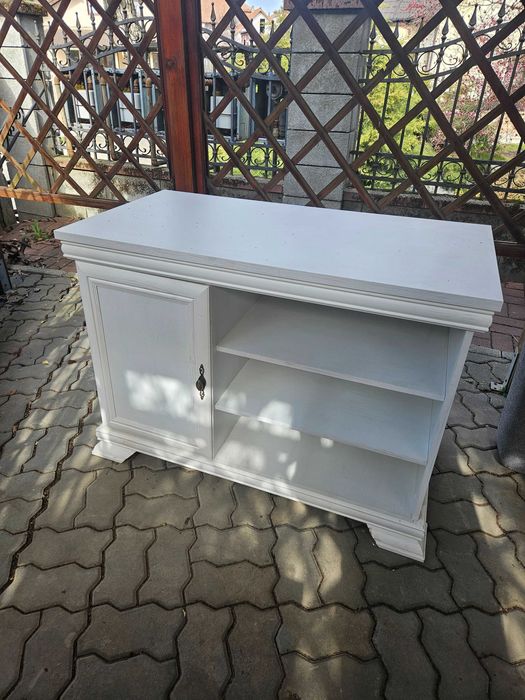 Comodă TV Mobexpert albă – stare foarte bună