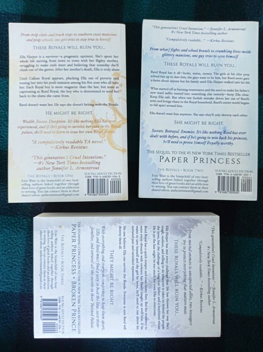 Erin Watt - поредица - The Royals Series