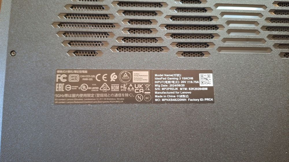 Лаптоп Lenovo Ideapad Gaming/ Ryzen 5500H/ RTX2050/ 16Gb DDR4