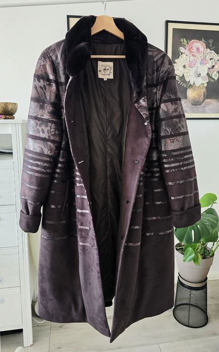 Cojoc de iarnă cu blană naturala - Madame Briolette  XXL