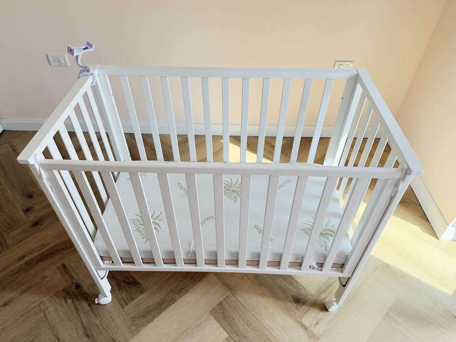 Patut CoSleeping cu saltea inclusa si suport AntiReflux