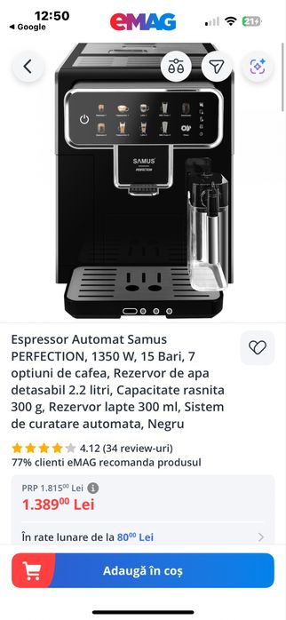 Aparat de cafea Samus
