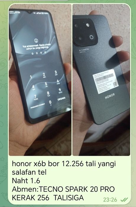 Honor x6b bor 12.256