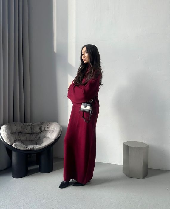 красивое трикотажное платье