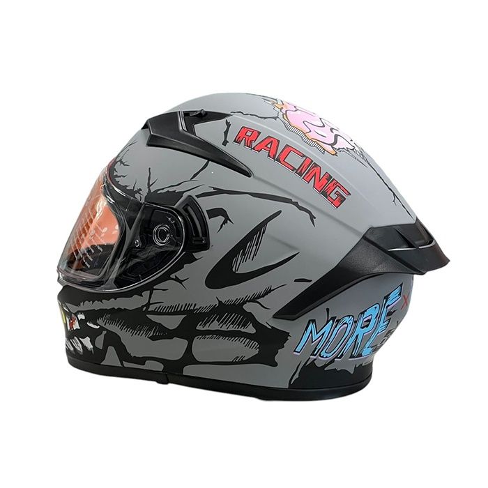 Каска за мотор 108 - Matt Grey 2