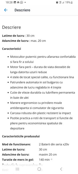 Motosapa parkside noua cu garantie
