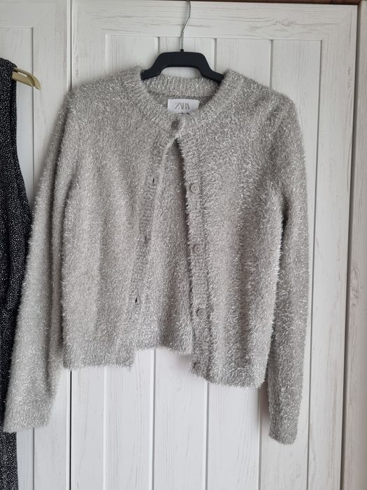 Сет бляскав гащеризон и бляскава жилетка Zara, 11-12г, 152см, за повод