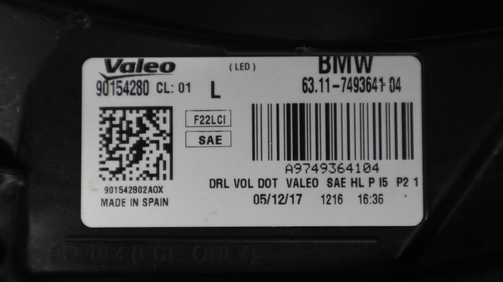 Ляв лед фар БМВ Ф22/Ф23 фейслифт BMW F22/F23 LCI US