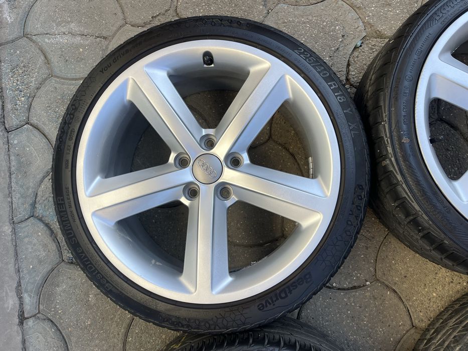 Jante aliaj 5x112mm, anvelope vara 225/40 R18 Audi A3, A4, A6, VW, Seat  Skoda