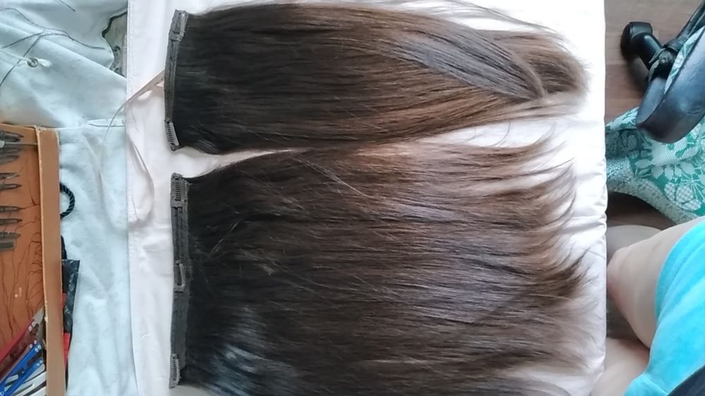 Волосы на заколках длинные на любой заказ