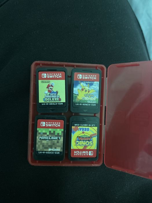 Nintendo switch yellow and blue edition with 5 games