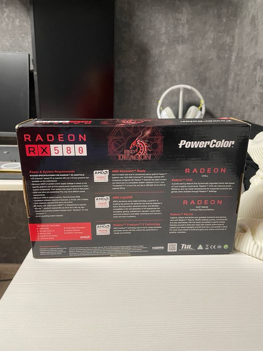 Видеокарта 8 гб red dragon