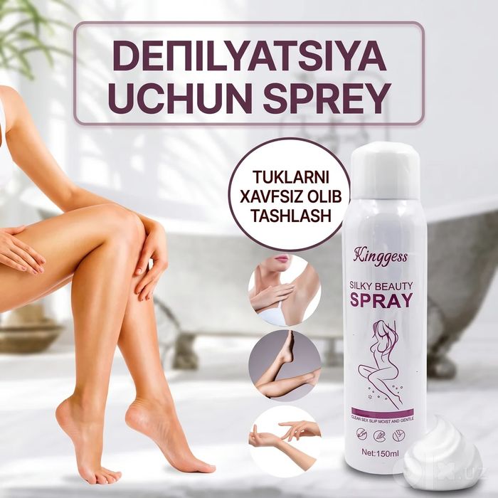 Tuklarga Qarshi Sprey 150 ml – Og‘riqsiz Tuk Olish va Depilyatsiya Uch